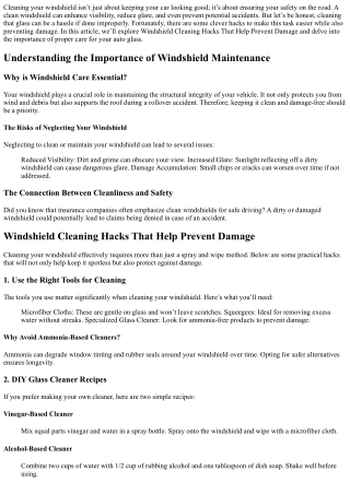 cleaning your windshield isn t just about keeping