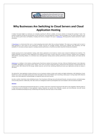 why businesses are switching to cloud servers