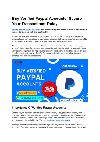 Buy Verified Paypal Accounts_ Secure Your Transactions Today