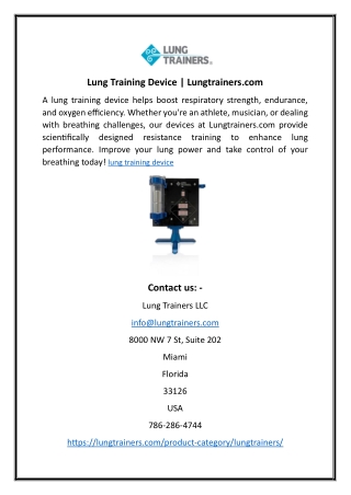 lung training device lungtrainers com