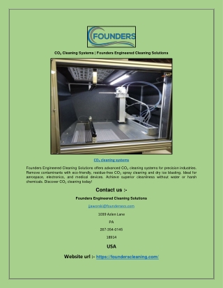 co cleaning systems founders engineered cleaning