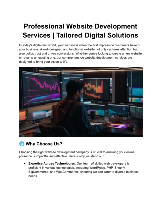 Professional Website Development Services _ Tailored Digital Solutions