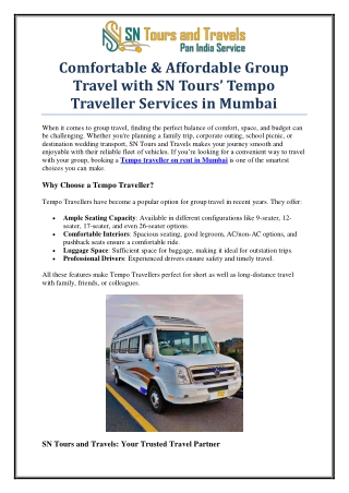 comfortable affordable group travel with sn tours