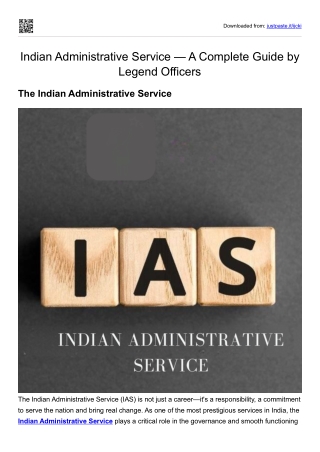 Indian Administrative Service — A Complete Guide