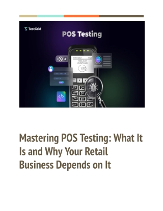 Streamlining Retail Operations with POS Testing