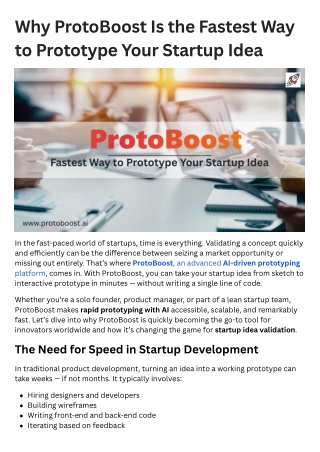 why protoboost is the fastest way to prototype