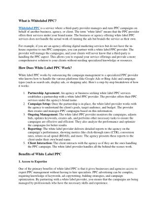 Whitelabel PPC