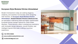 European-Style Modular Kitchen Ahmedabad