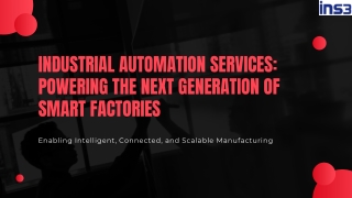 Industrial Automation Services Powering the Next Generation of Smart Factories