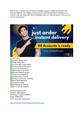 Buy Discord Account - Fast & Secure Service