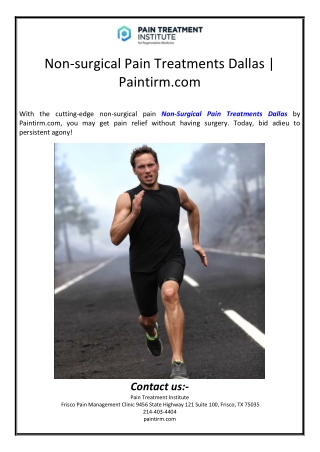 non surgical pain treatments dallas paintirm com