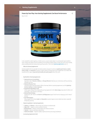 gaming supplements