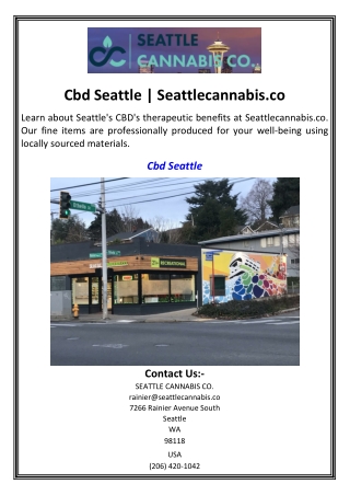 Cbd Seattle  Seattlecannabis.co