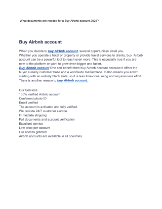 what documents are needed for a buy airbnb