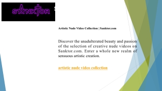Artistic Nude Video Collection Sanktor.com