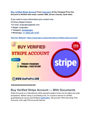 Top 5 Trustable Marketplace to Buy Verified Stripe Account