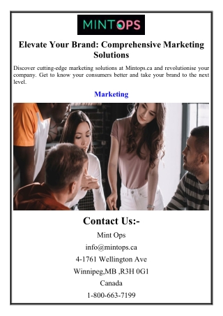 elevate your brand comprehensive marketing