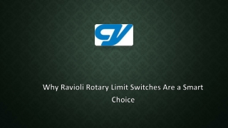 Why Ravioli Rotary Limit Switches Are a Smart Choice