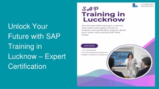 Unlock Your Future with SAP Training in Lucknow – Expert Certification