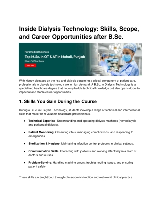 Inside Dialysis Technology_ Skills, Scope, and Career Opportunities after B