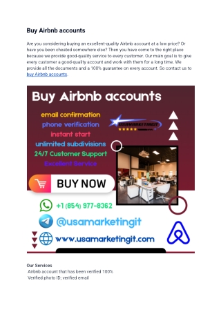 How Do I Buy a Airbnb accounts Without Getting Scammed_