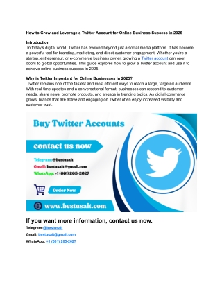 how to grow and leverage a twitter account
