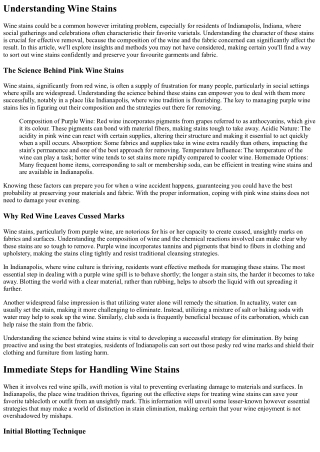 understanding wine stains
