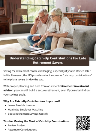 Understanding Catch-Up Contributions For Late Retirement Savers