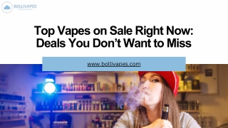 Top Vapes on Sale Right Now Deals You Don’t Want to Miss