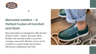 Moccasin Loafers – A Perfect Fusion of Comfort and Style