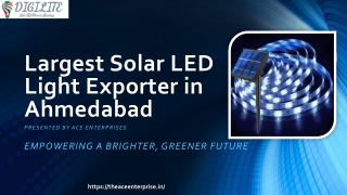 largest solar led light exporter in ahmedabad