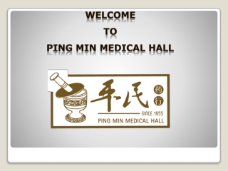 welcome to ping min medical hall