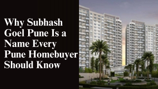why subhash goel pune is a name every pune