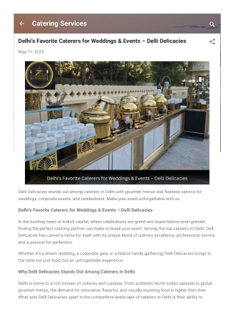 Delhi’s Favorite Caterers for Weddings & Events – Delli Delicacies