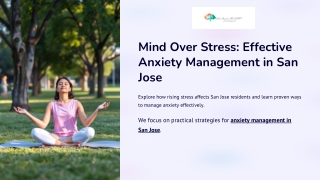 Mind Over Stress Effective Anxiety Management in San Jose