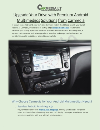 upgrade your drive with premium android