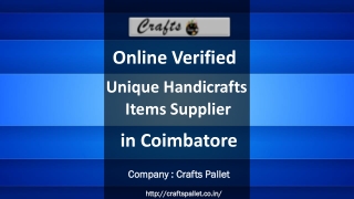 Online Verified Unique Handicrafts Items Supplier in Coimbatore