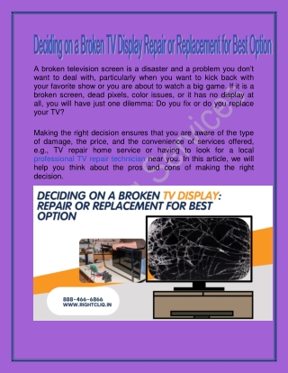 Deciding on a Broken TV Display Repair or Replacement for Best Option (1)