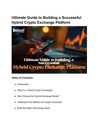 Ultimate Guide to Building a Successful Hybrid Crypto Exchange Platform (1)