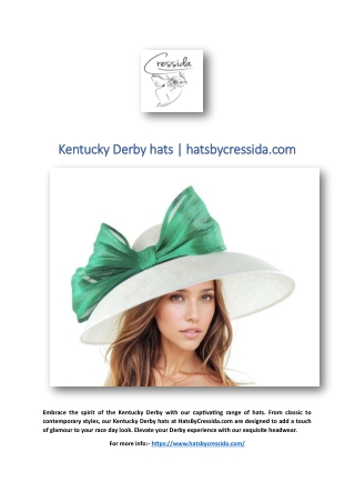 kentucky derby hats hatsbycressida com kentucky