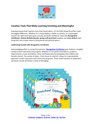 Creative Shapes- Science Bulletin Boards