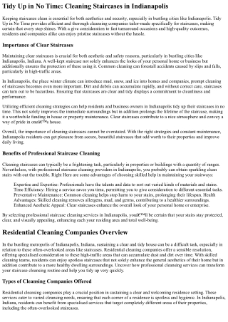 tidy up in no time cleaning staircases