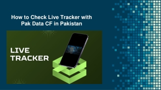 How to Check Live Tracker with Pak Data CF in Pakistan