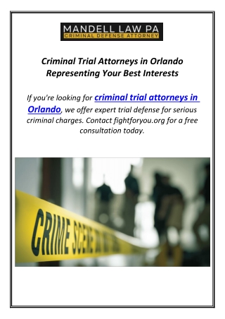 criminal trial attorneys in orlando representing