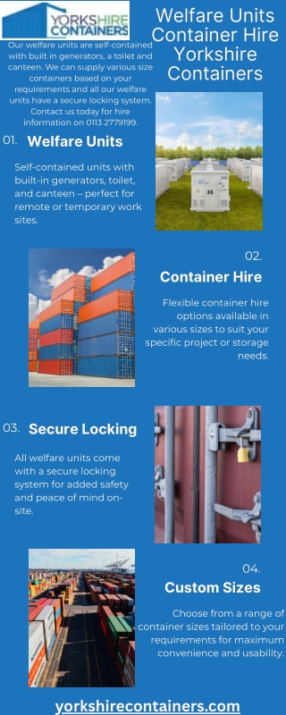 Welfare Units  Container Hire  Yorkshire Containers