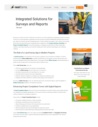 Integrated Solutions for Surveys and Reports