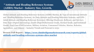 Global Attitude and Heading Reference Systems (AHRS) Market