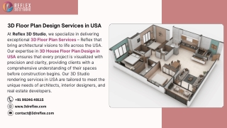 3D Floor Plan Design Services in USA