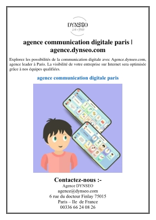 agence communication digitale paris agence dynseo