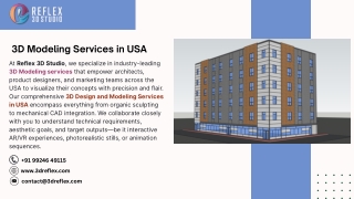 3D Modeling Services in USA